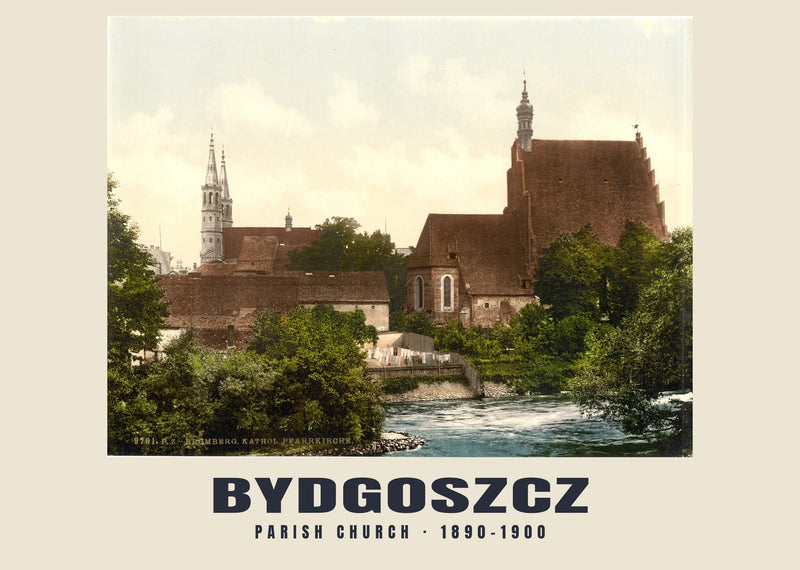 Parish Church, Bydgoszcz — 1890–1900 · Vintage photochrom print