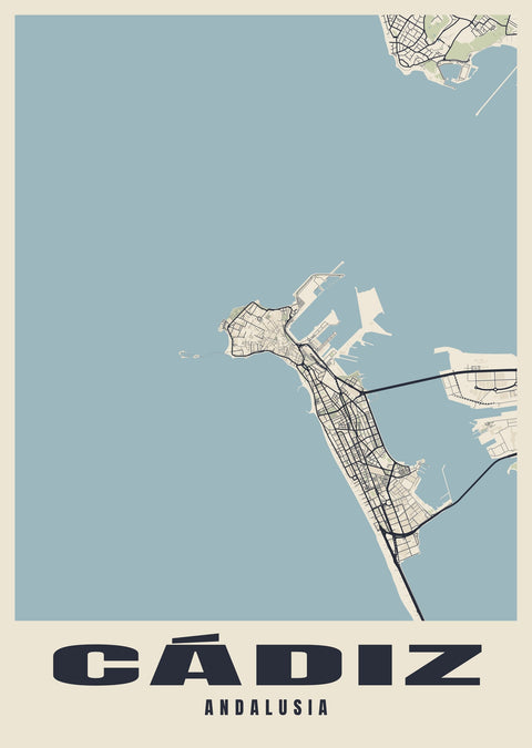Cádiz Street Map Poster