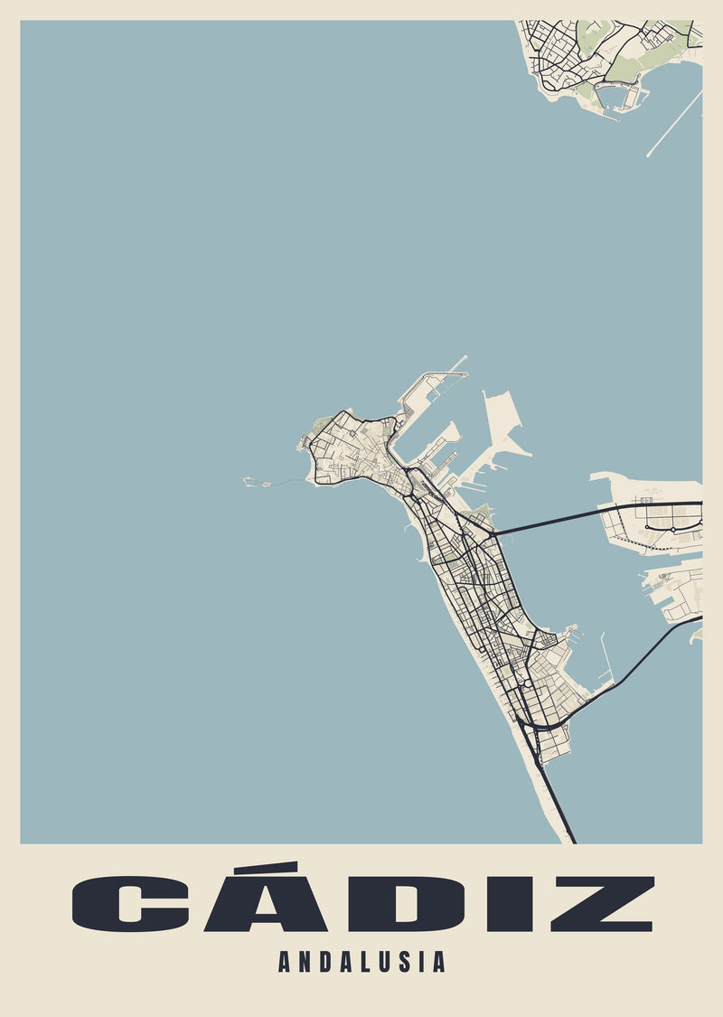 Cádiz Street Map Poster