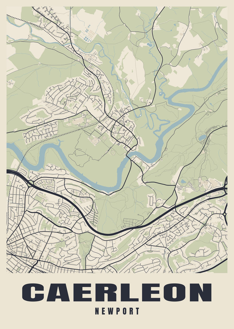 Caerleon Street Map Poster