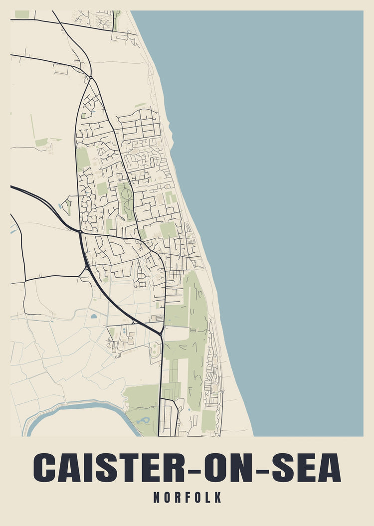 Caister-on-Sea Street Map Poster