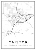 Street map poster of Caistor town centre, Lincolnshire