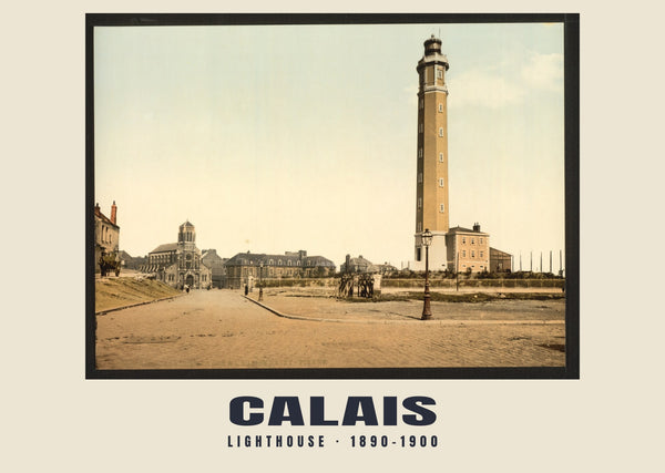 Lighthouse, Calais — 1890–1900 · Vintage photochrom print
