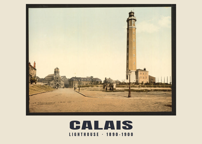 Lighthouse, Calais — 1890–1900 · Vintage photochrom print