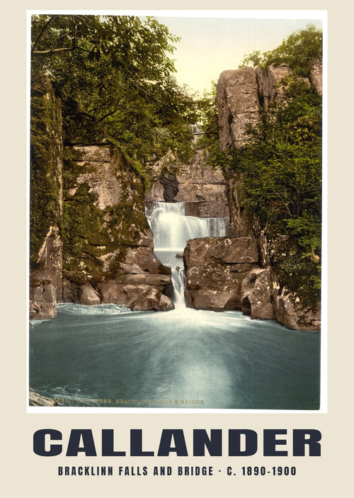 Bracklinn Falls and bridge, Callander, c. 1890–1900 heritage photograph