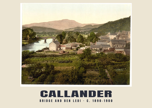 Bridge and Ben Ledi, Callander, c. 1890–1900 Heritage Print