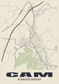 Street map poster of Cam, Gloucestershire