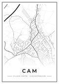 Street map poster of Cam village centre, Gloucestershire