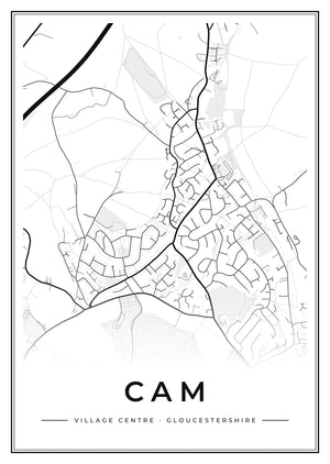 Cam Village Centre Street Map Poster