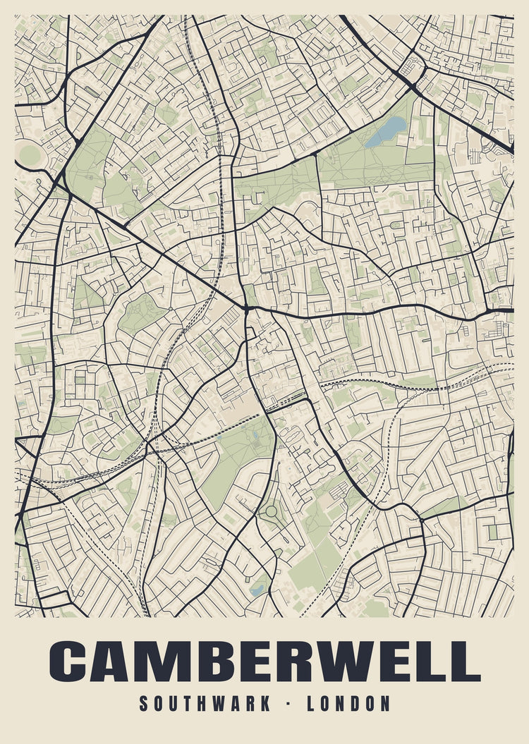 Camberwell Heritage Street Map Poster