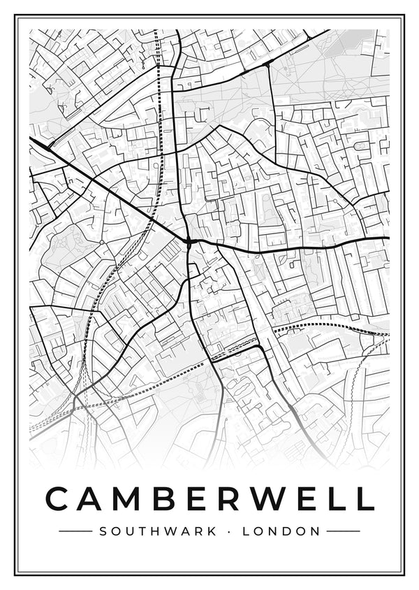 Camberwell Street Map Poster