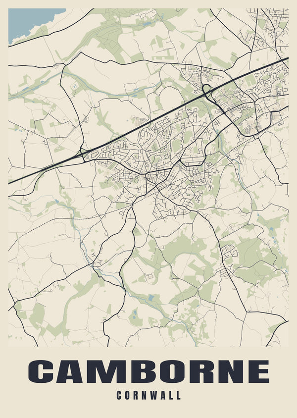 Camborne Street Map Poster