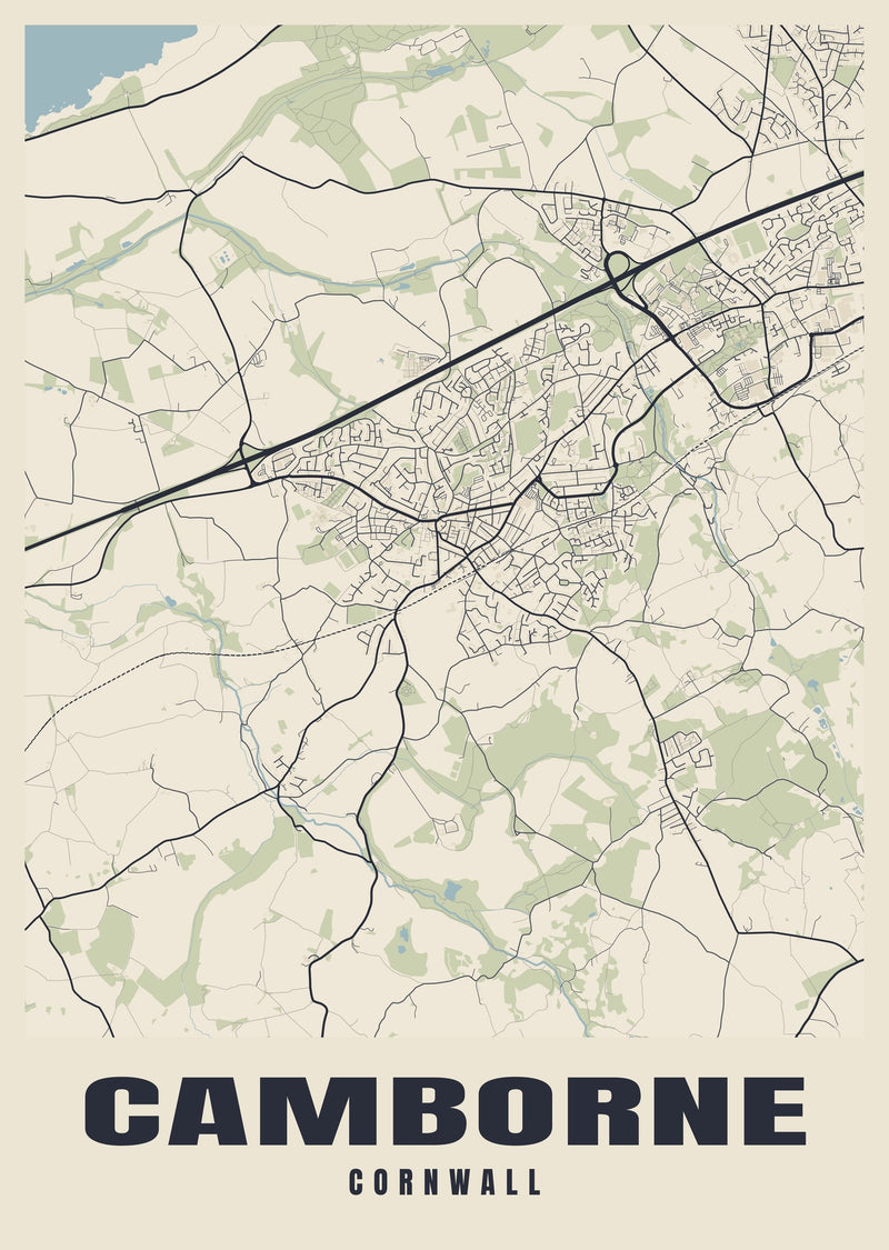 Camborne Street Map Poster