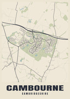 Street map poster of Cambourne, Cambridgeshire