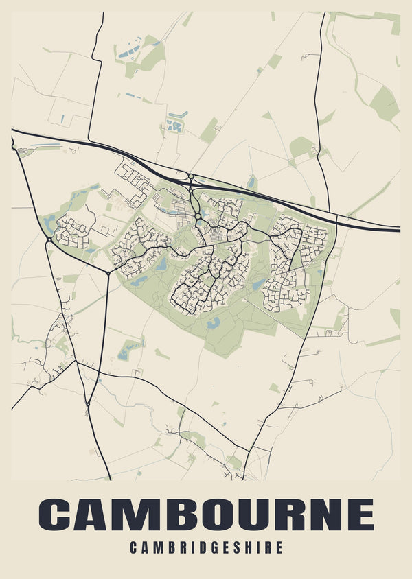 Cambourne Street Map Poster