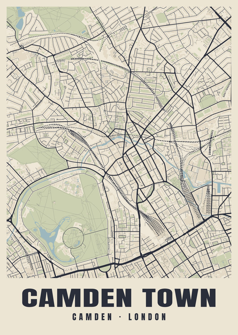 Camden Town Heritage Street Map Poster