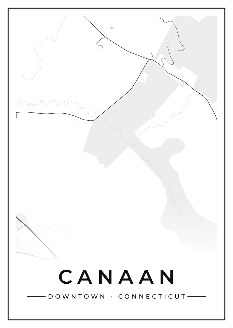 Canaan Downtown Street Map Poster