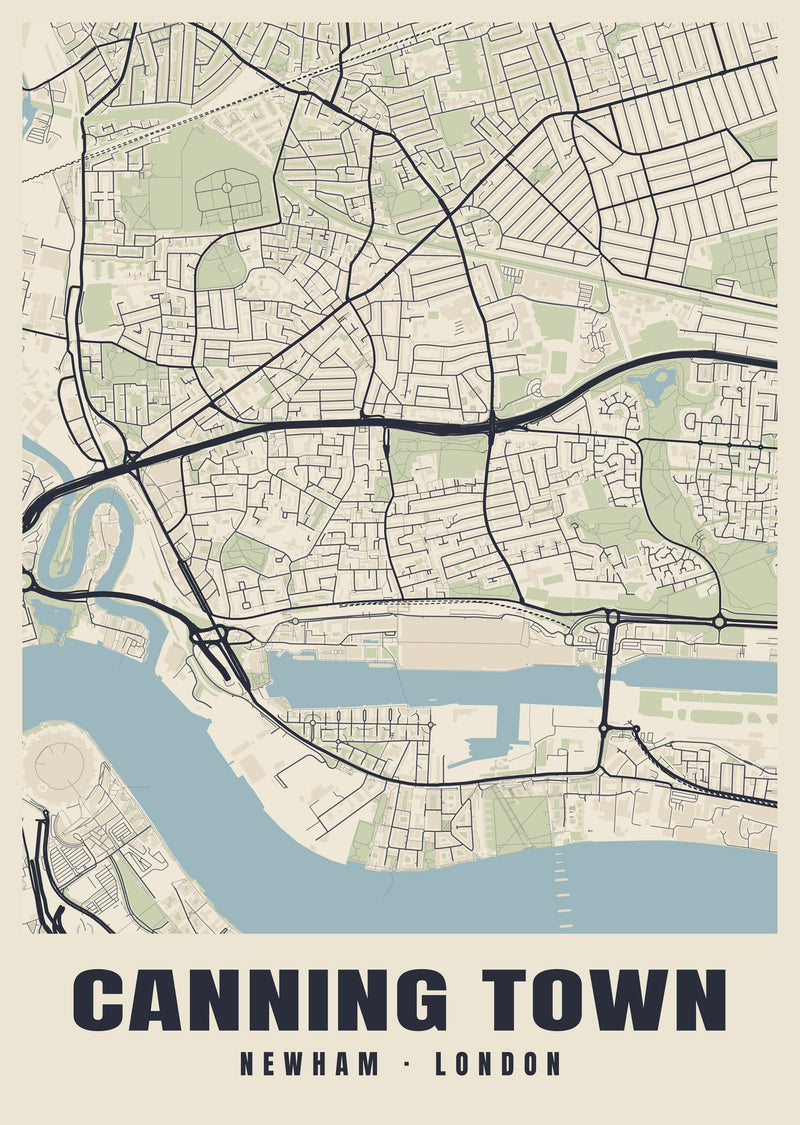 Canning Town Heritage Street Map Poster
