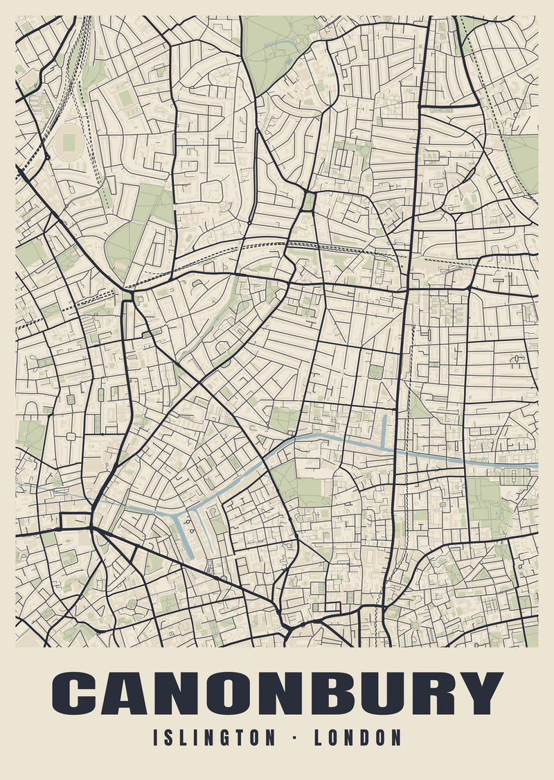 Canonbury Heritage Street Map Poster