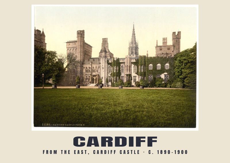 From the east, Cardiff Castle, c. 1890–1900 Heritage Print