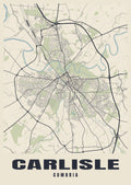 Street map poster of Carlisle, Cumbria