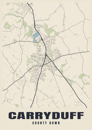 Carryduff Street Map Poster