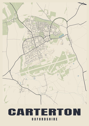 Carterton Street Map Poster