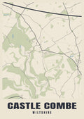 Street map poster of Castle Combe, Wiltshire
