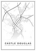 Street map poster of Castle Douglas town centre, Dumfries and Galloway