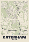 Street map poster of Caterham, Surrey