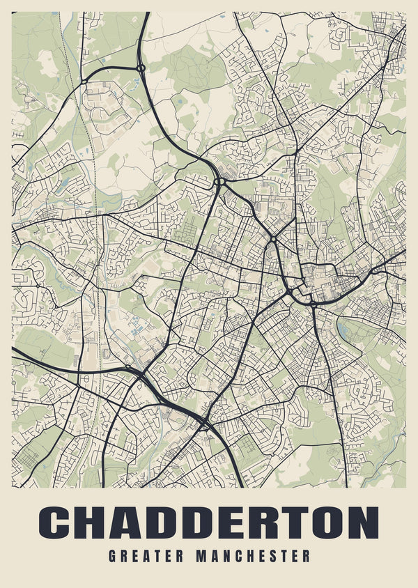 Chadderton Street Map Poster