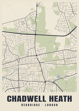 Chadwell Heath Heritage Street Map Poster