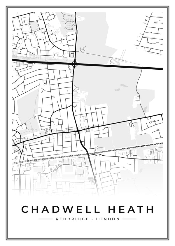 Chadwell Heath Street Map Poster