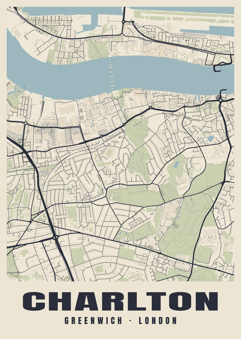 Charlton Heritage Street Map Poster
