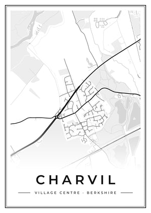 Charvil Village Centre Street Map Poster