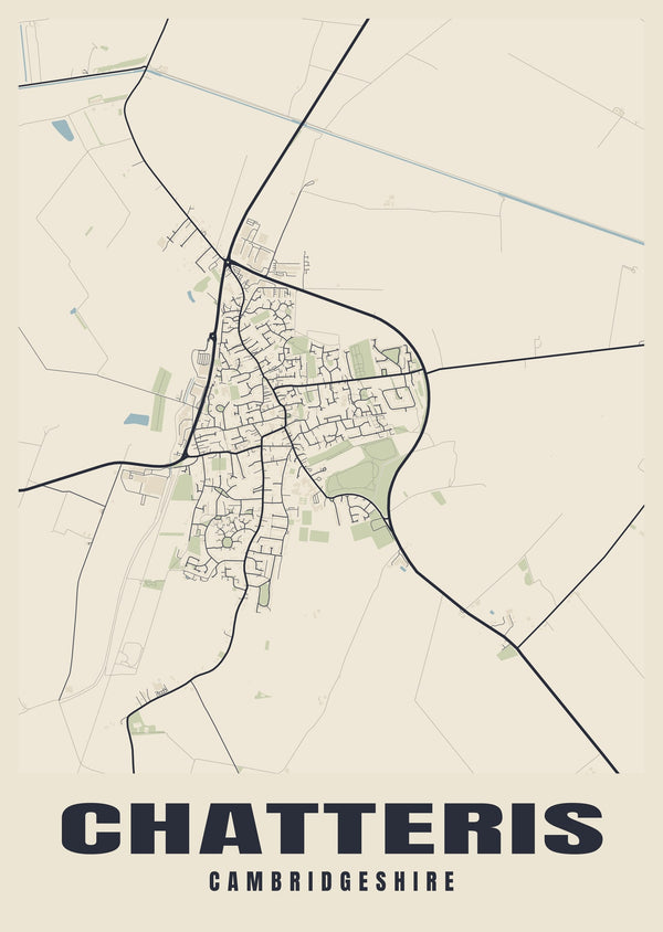 Chatteris Street Map Poster