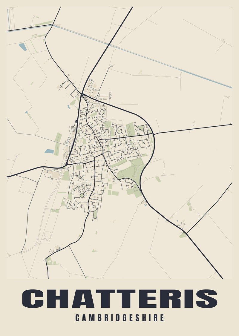 Chatteris Street Map Poster