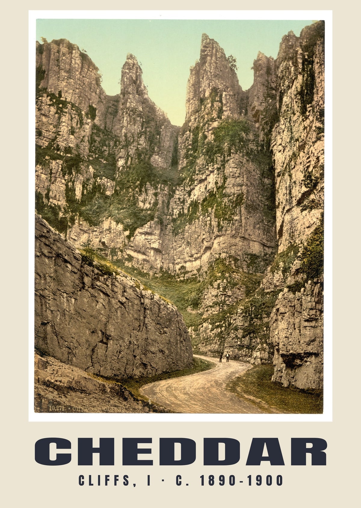 Cliffs, I, Cheddar, c. 1890–1900 heritage photograph
