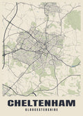 Street map poster of Cheltenham, Gloucestershire