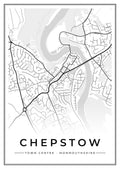 Street map poster of Chepstow town centre, Monmouthshire