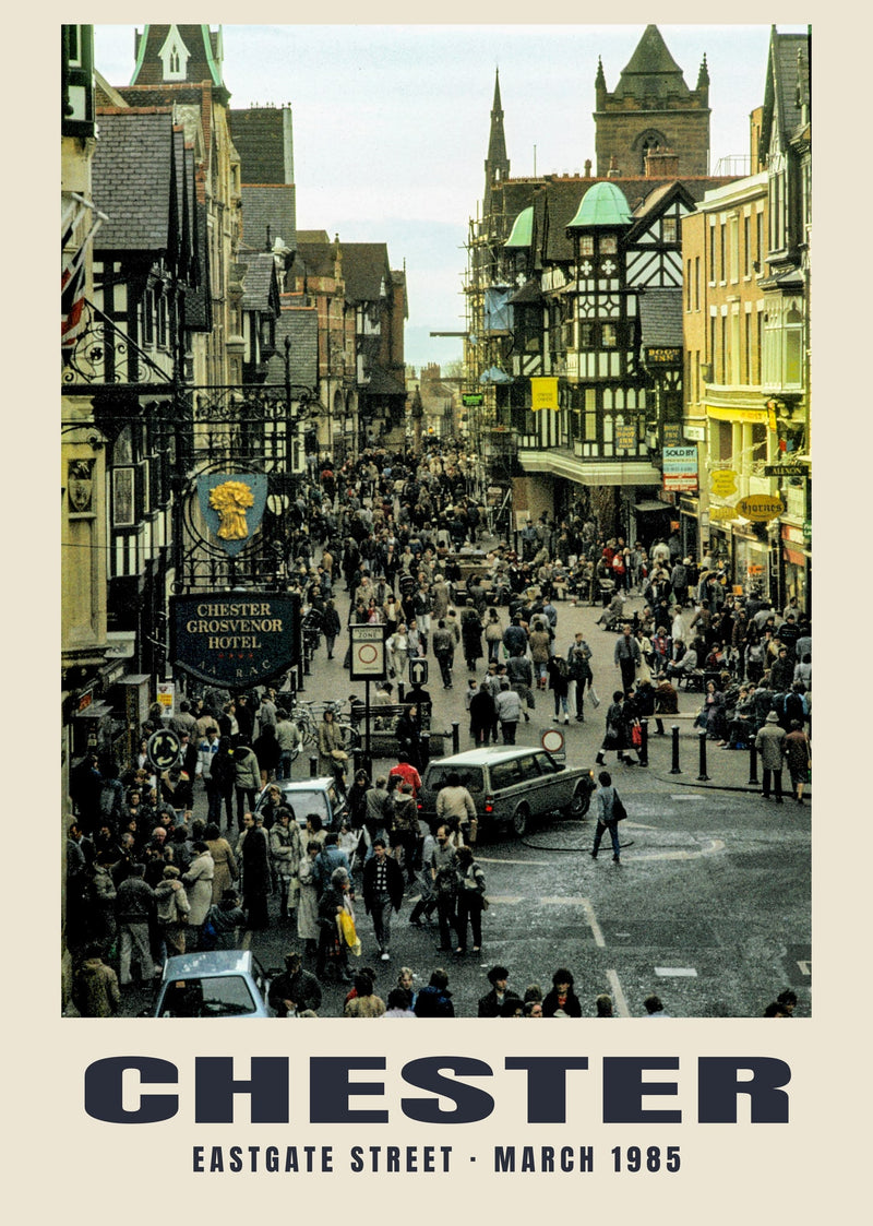 Eastgate Street, Chester, March 1985 Heritage Print