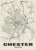 Street map poster of Chester, Cheshire
