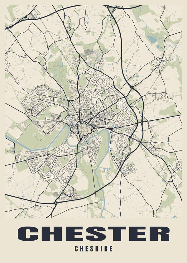 Chester Street Map Poster