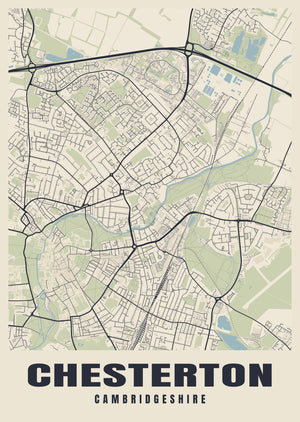 Chesterton Street Map Poster