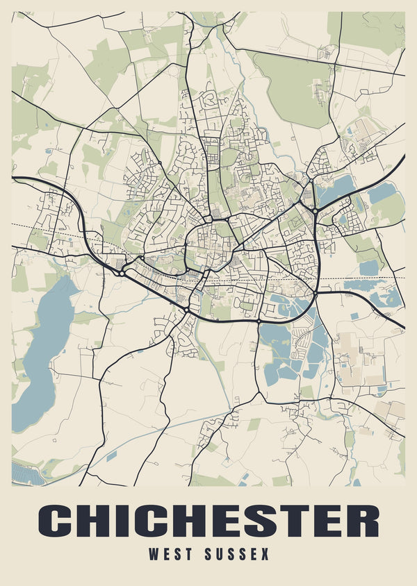 Chichester Street Map Poster