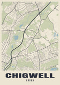 Street map poster of Chigwell, Essex