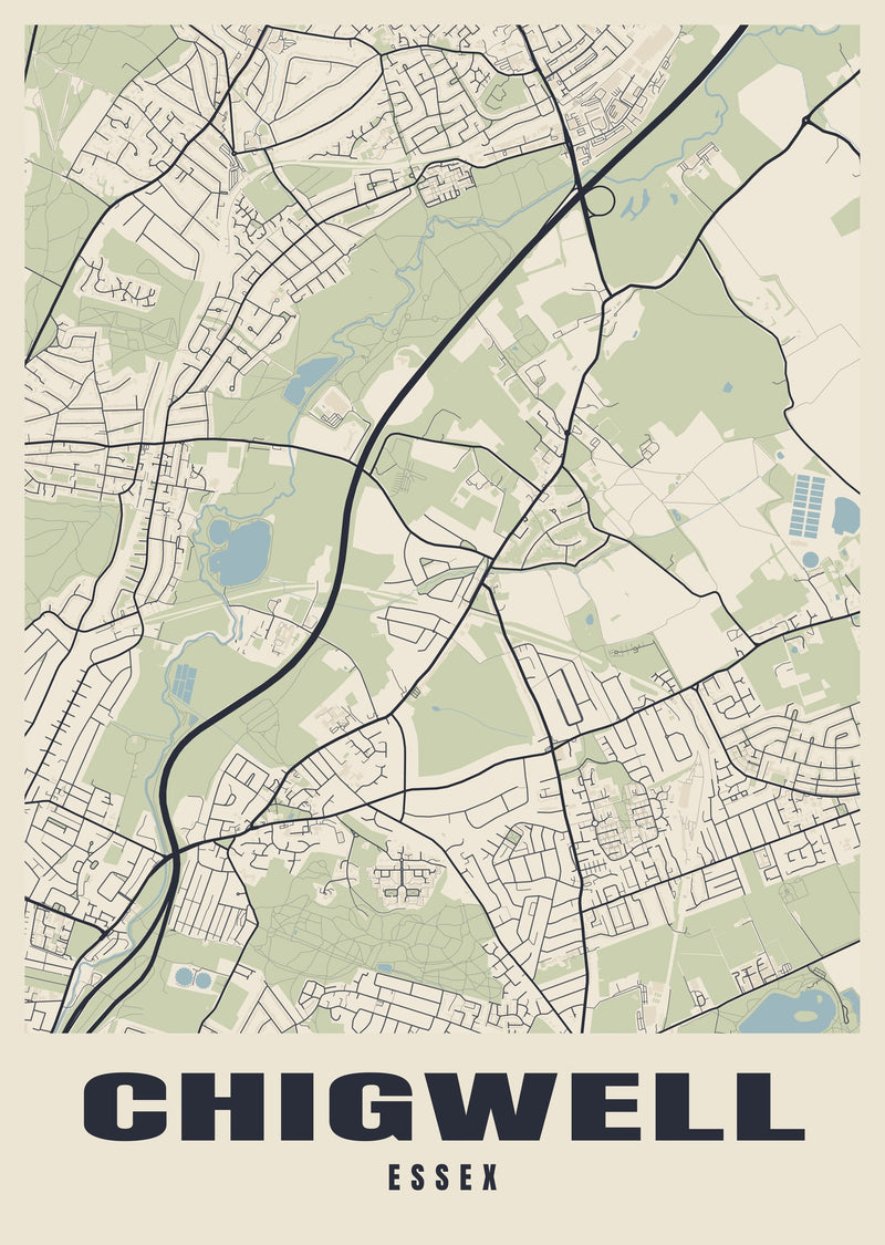Chigwell Street Map Poster