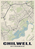 Street map poster of Chilwell, Nottinghamshire