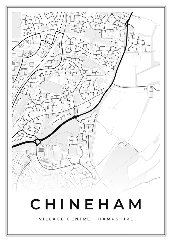 Chineham Village Centre Street Map Poster