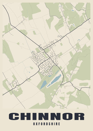 Chinnor Street Map Poster